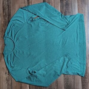 Lululemon Surge Long Sleeve Running Tee Size Large In Teal Green Reflective Gym